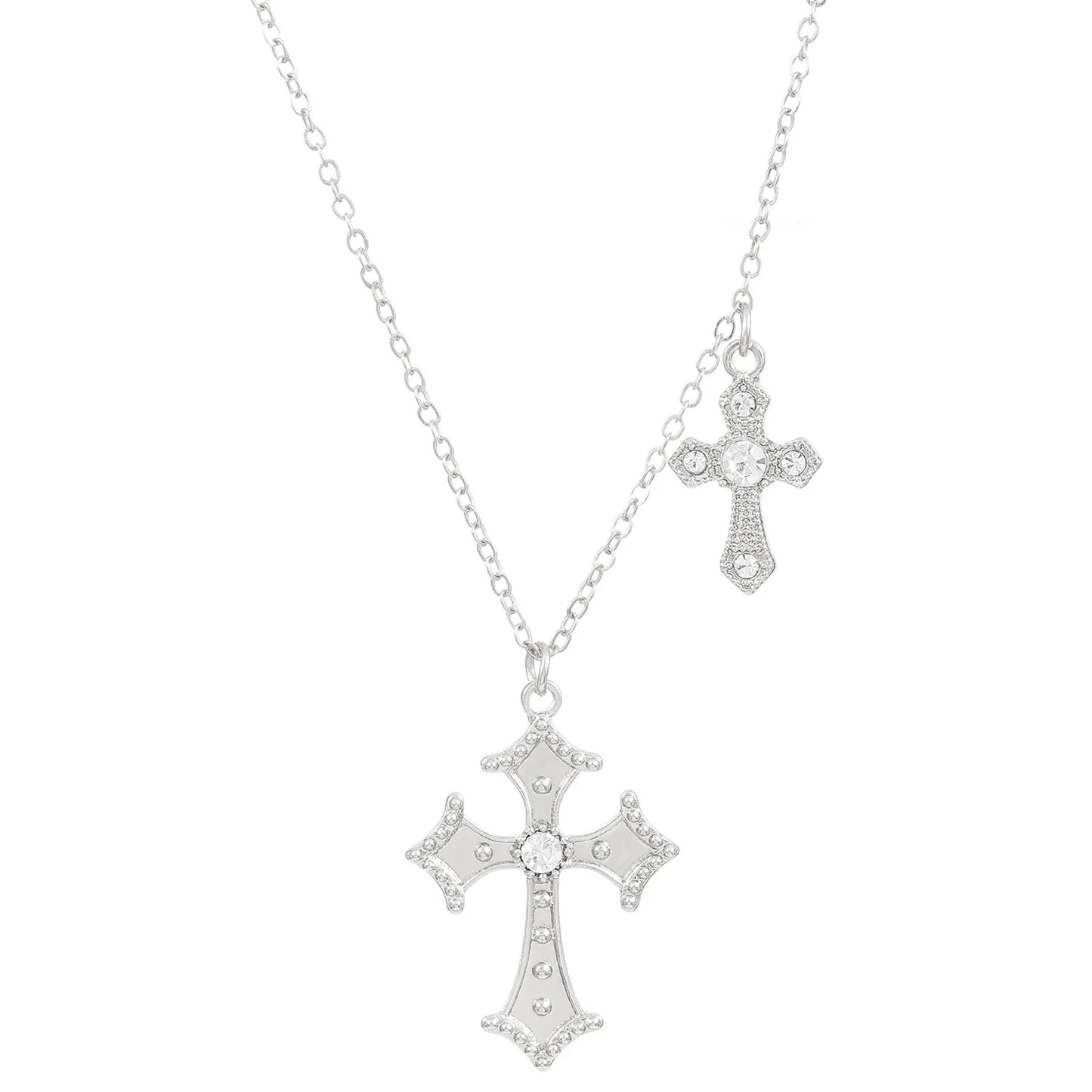 Cross Pendant Necklace Couple Jewelry Halloween Choker