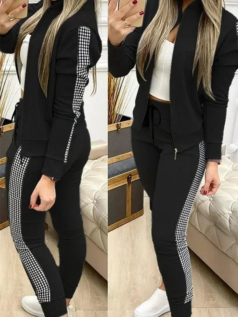 2025 Women Two Piece Set Outfits Autumn Women'S Tracksuit Zipper Top and Pants Casual Sport Suit Winter 2 Piece Woman Sets