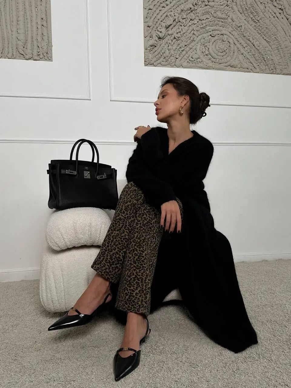 Hirsionsan 2024 Soft Knitted Set Women Autumn Winter Casual Long Sweater Cardigan with Belt & Vest Midi Dresses Solid Tracksuit