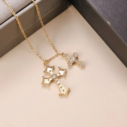 Cross Pendant Necklace Couple Jewelry Halloween Choker
