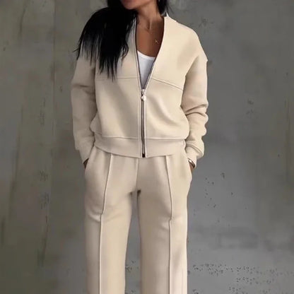 Omniarch Spring Women’s Loose Tracksuit – 2-Piece Set (Sweatshirt + Pants)