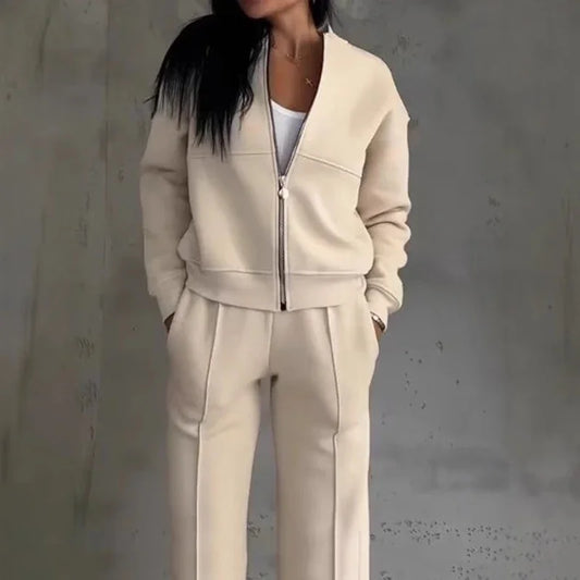 Omniarch Spring Women’s Loose Tracksuit – 2-Piece Set (Sweatshirt + Pants)