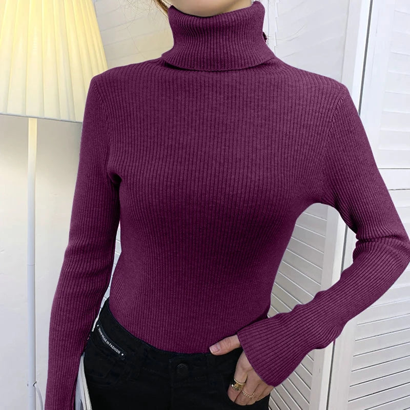 Omniarch Women’s Soft Turtleneck Sweater | Cozy Fall Knitwear Canada