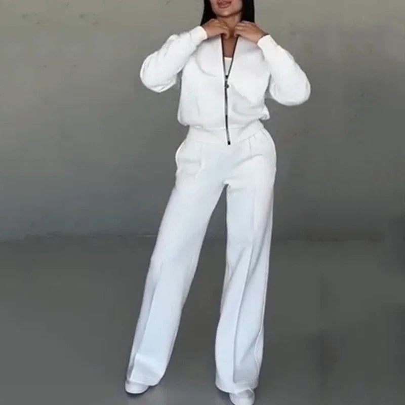 Omniarch Spring Women’s Loose Tracksuit – 2-Piece Set (Sweatshirt + Pants)