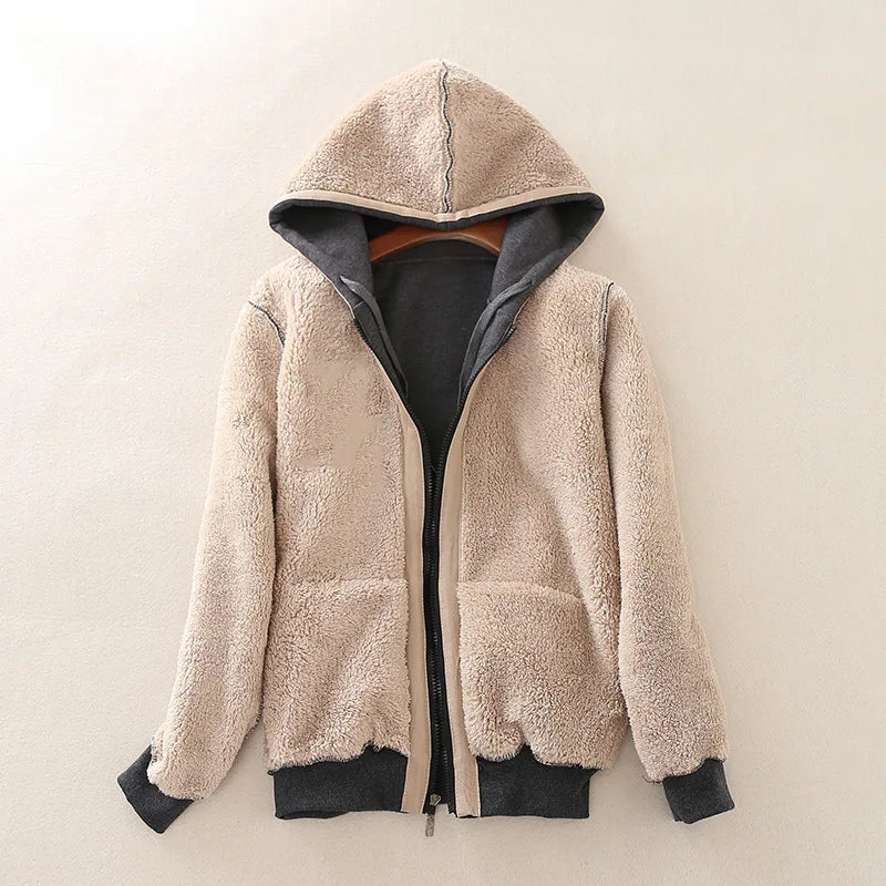 Womens Cashmere Winter Warm Coats Thick Parka Warm Hooded Coat Women Jacket Winter Parka Basic Jacket Fashion Women'S Clothing